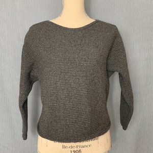 GUESS WOOL CASHMERE GREY Sweater / Cropped Boxy Grey Sweater / Grey Cashmere